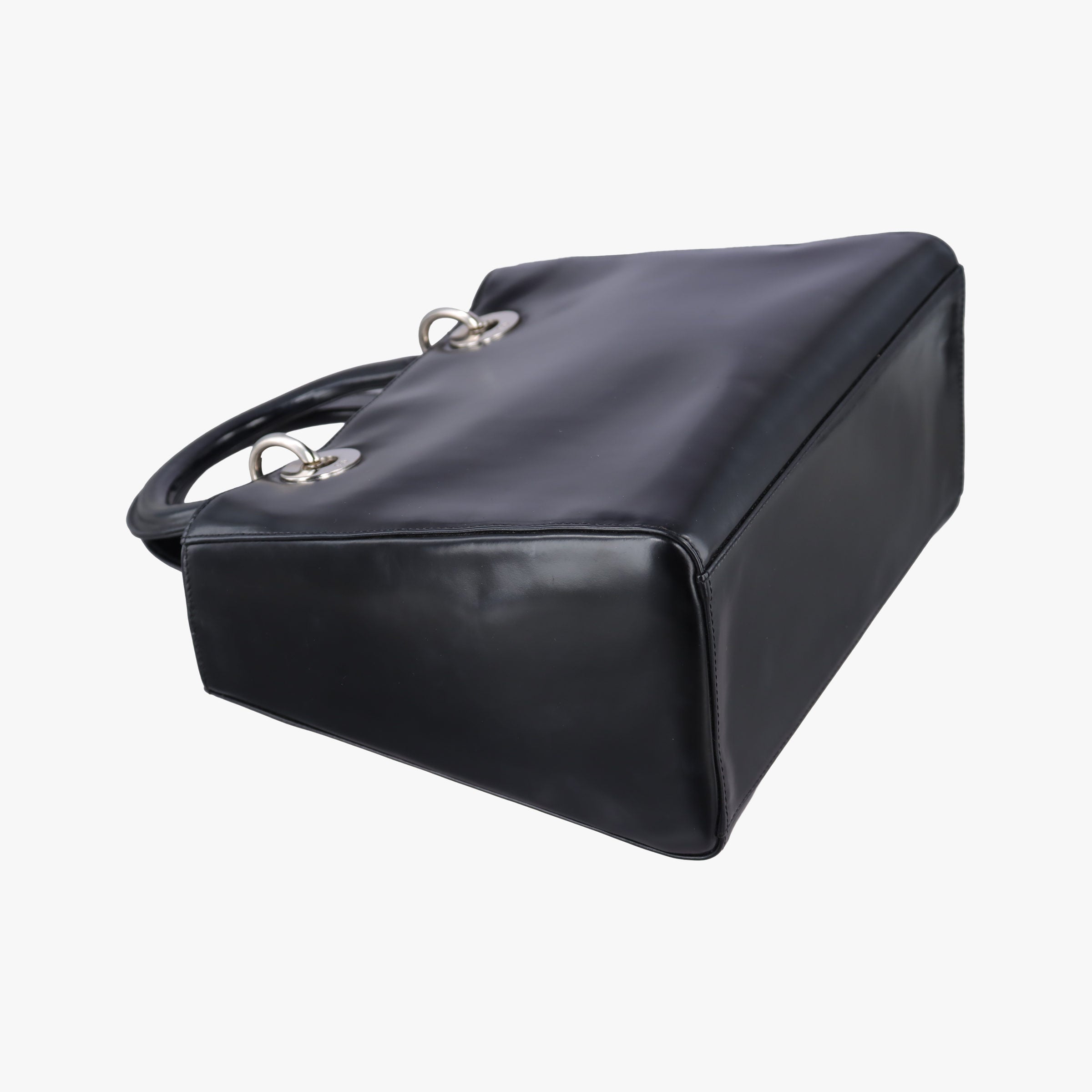 Pre-owned Christian Dior Lady Dior Black Leather  shoulderbag | stylenewstar