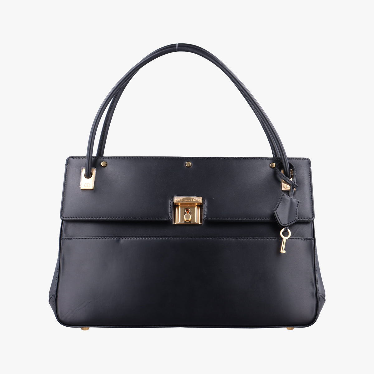 Vintage Christian Dior Parisienne Black Leather  shoulderbag | stylenewstar