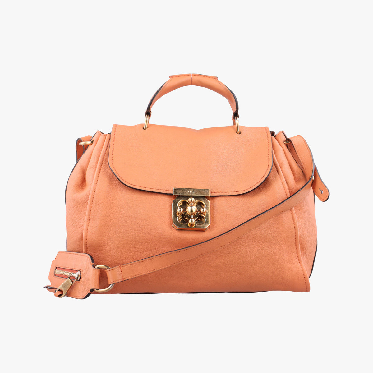 Vintage Chloe Elsie Orange Leather  shoulderbag | stylenewstar