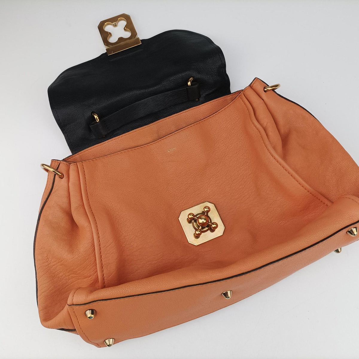 Secondhand Chloe Elsie Orange Leather  shoulderbag | stylenewstar