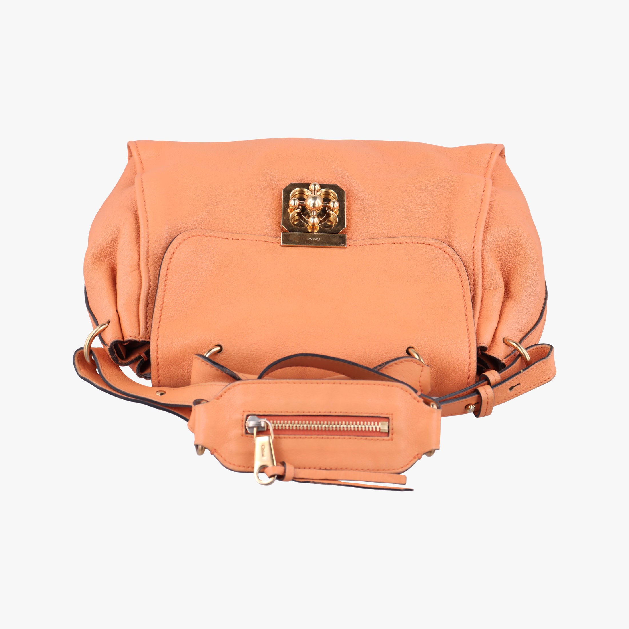 Vintage Chloe Elsie Orange Leather  shoulderbag | stylenewstar