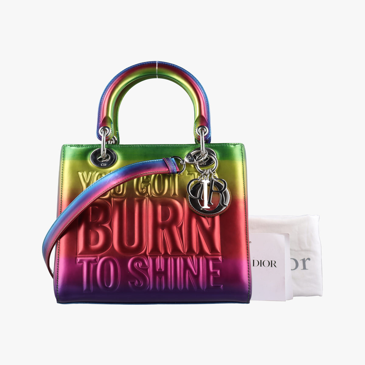 Pre-owned Christian Dior Lady Dior Multicolour Leather  shoulderbag | stylenewstar