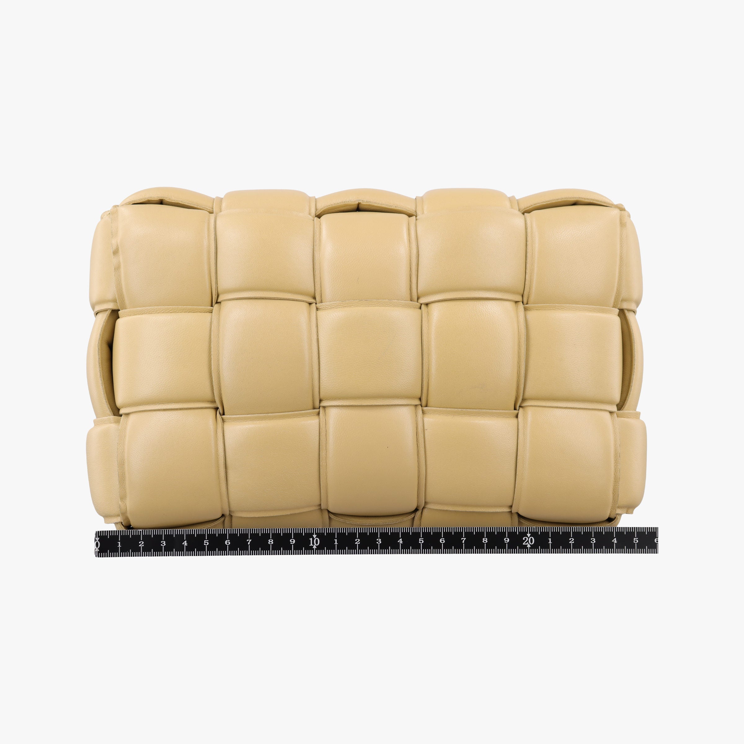 Pre-owned Bottega Veneta Padded CASSETTE Beige lambskin  shoulderbag | stylenewstar