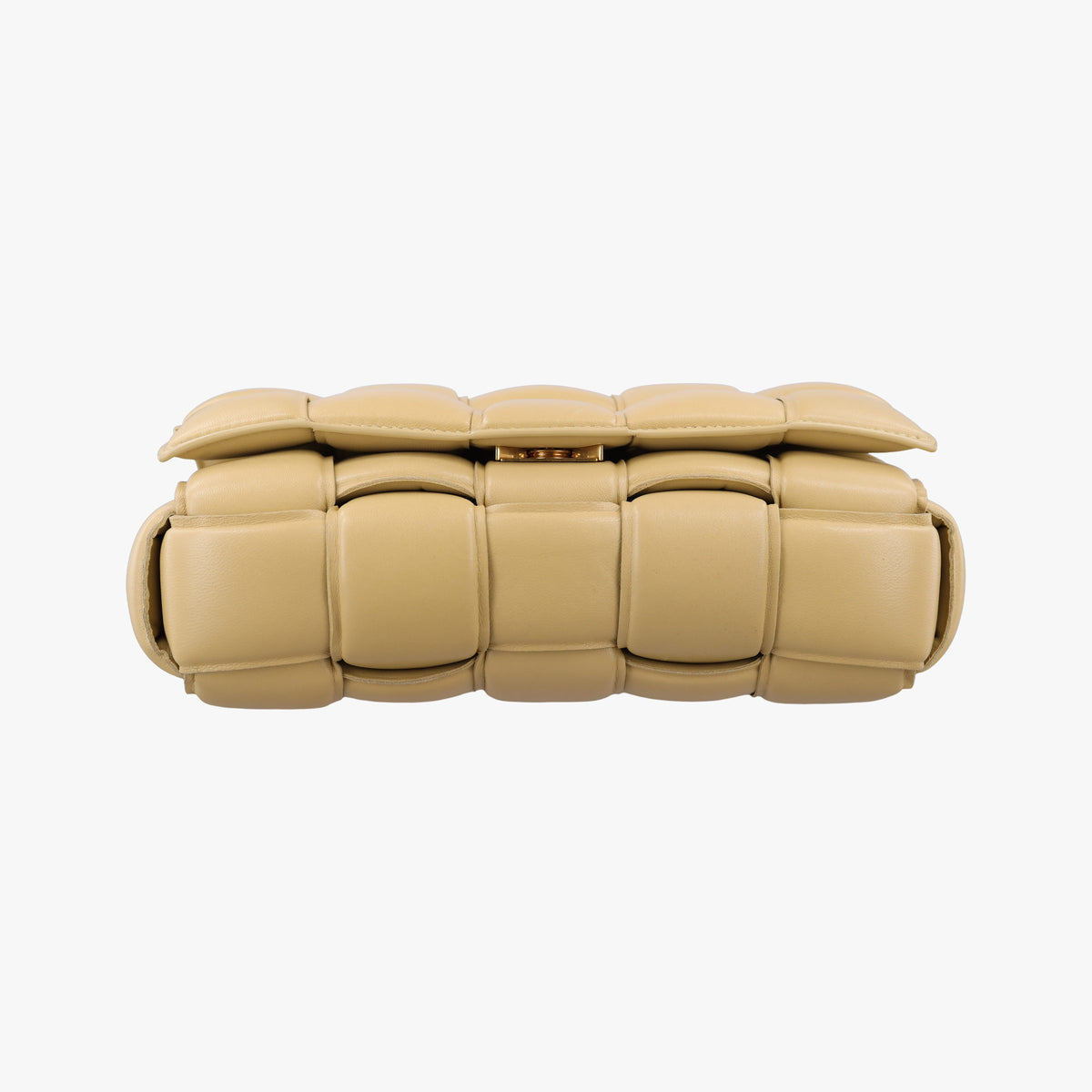 Pre-owned Bottega Veneta Padded CASSETTE Beige lambskin  shoulderbag | stylenewstar