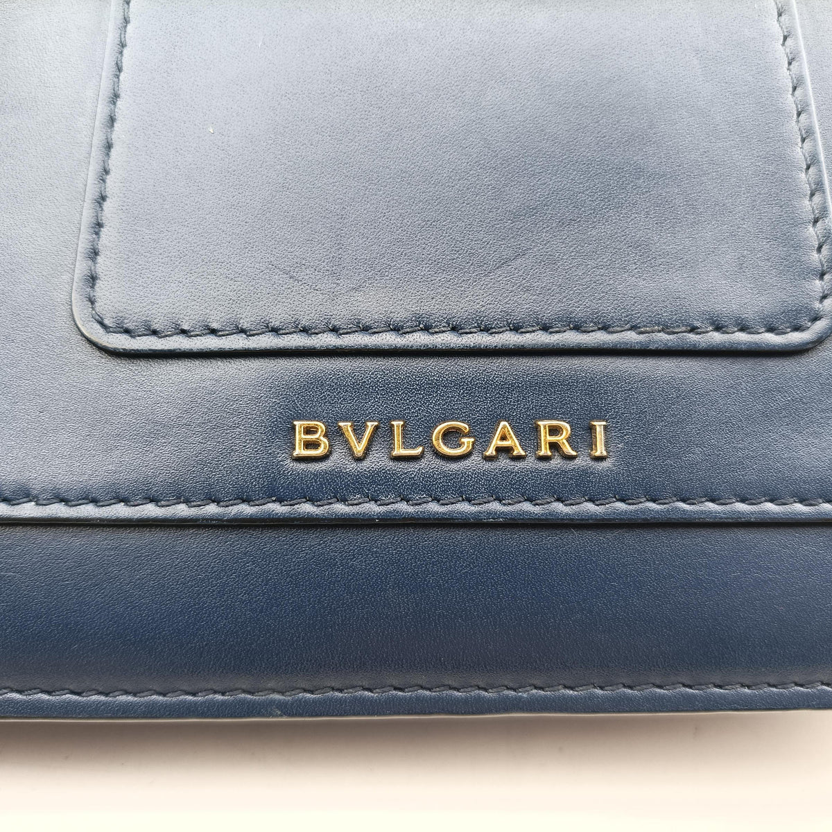 Pre-owned Bvlgari SERPENTI FOREVER Navy Leather  shoulderbag | stylenewstar