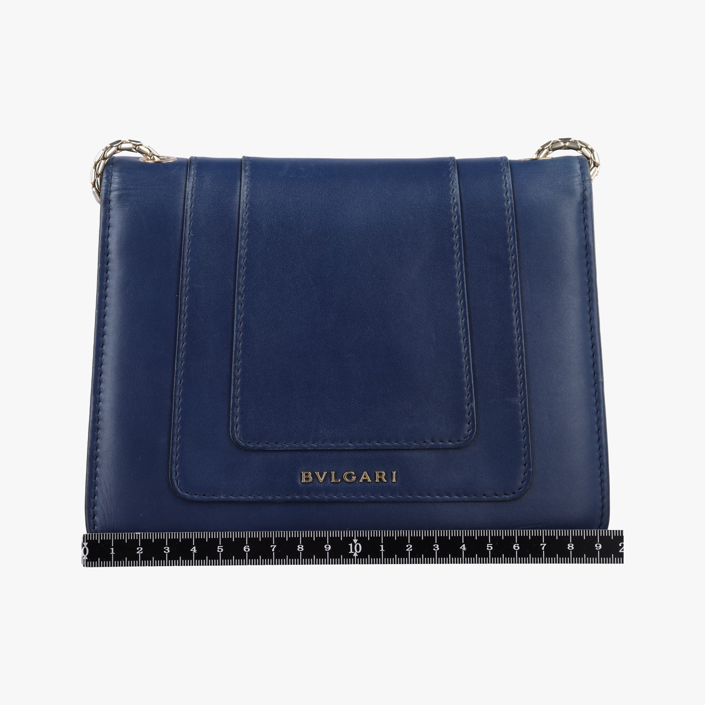Pre-owned Bvlgari SERPENTI FOREVER Navy Leather  shoulderbag | stylenewstar
