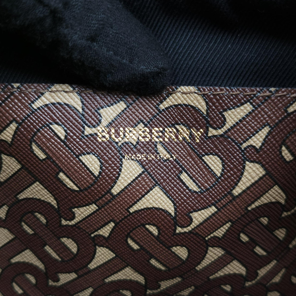 Pre-owned Burberry Bridle Stripe Brown×Multicolour PVC coated canvas x leather  shoulderbag | stylenewstar