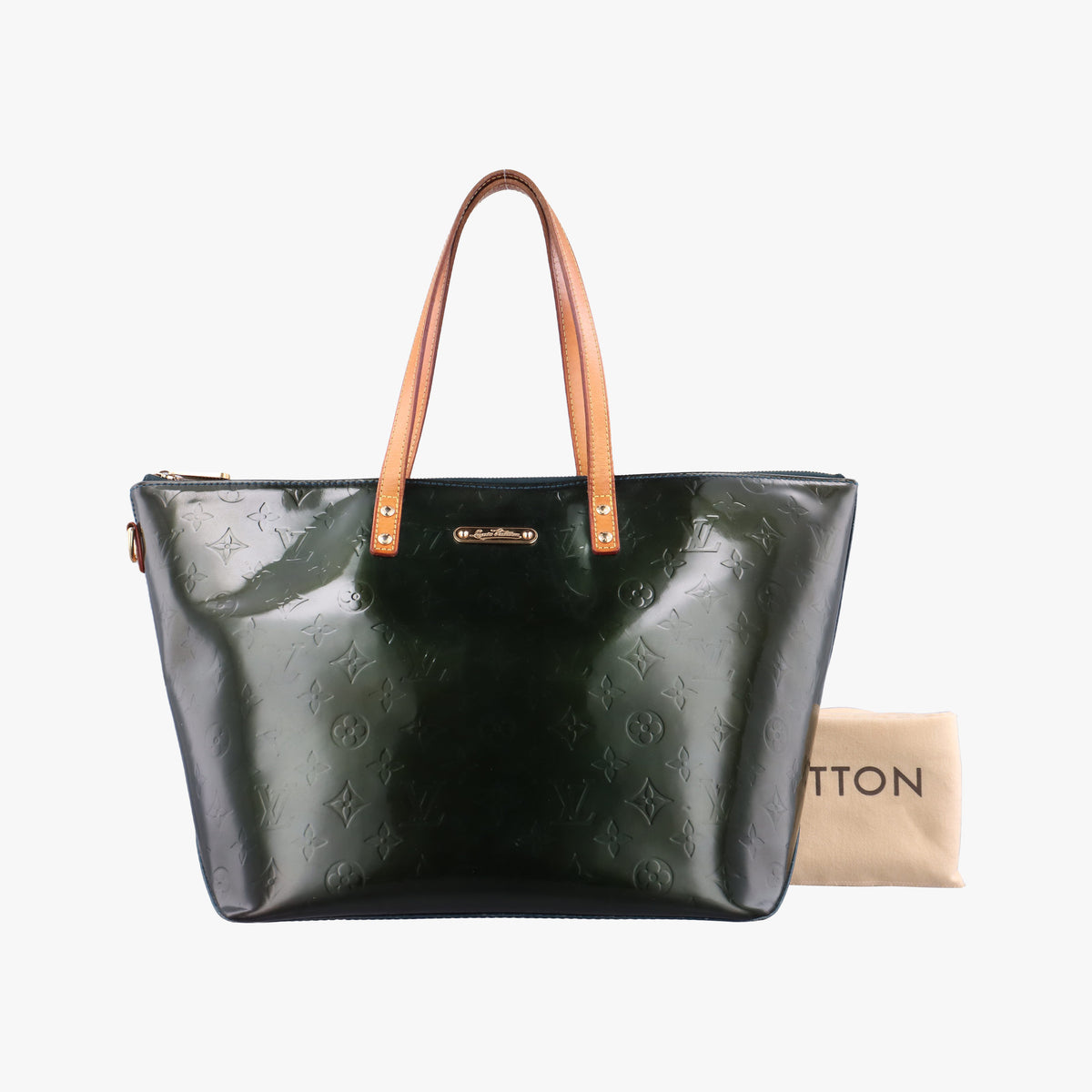 Pre-owned Louis Vuitton BellevuePM BLEU NUIT Vernis M93673 handbag | stylenewstar