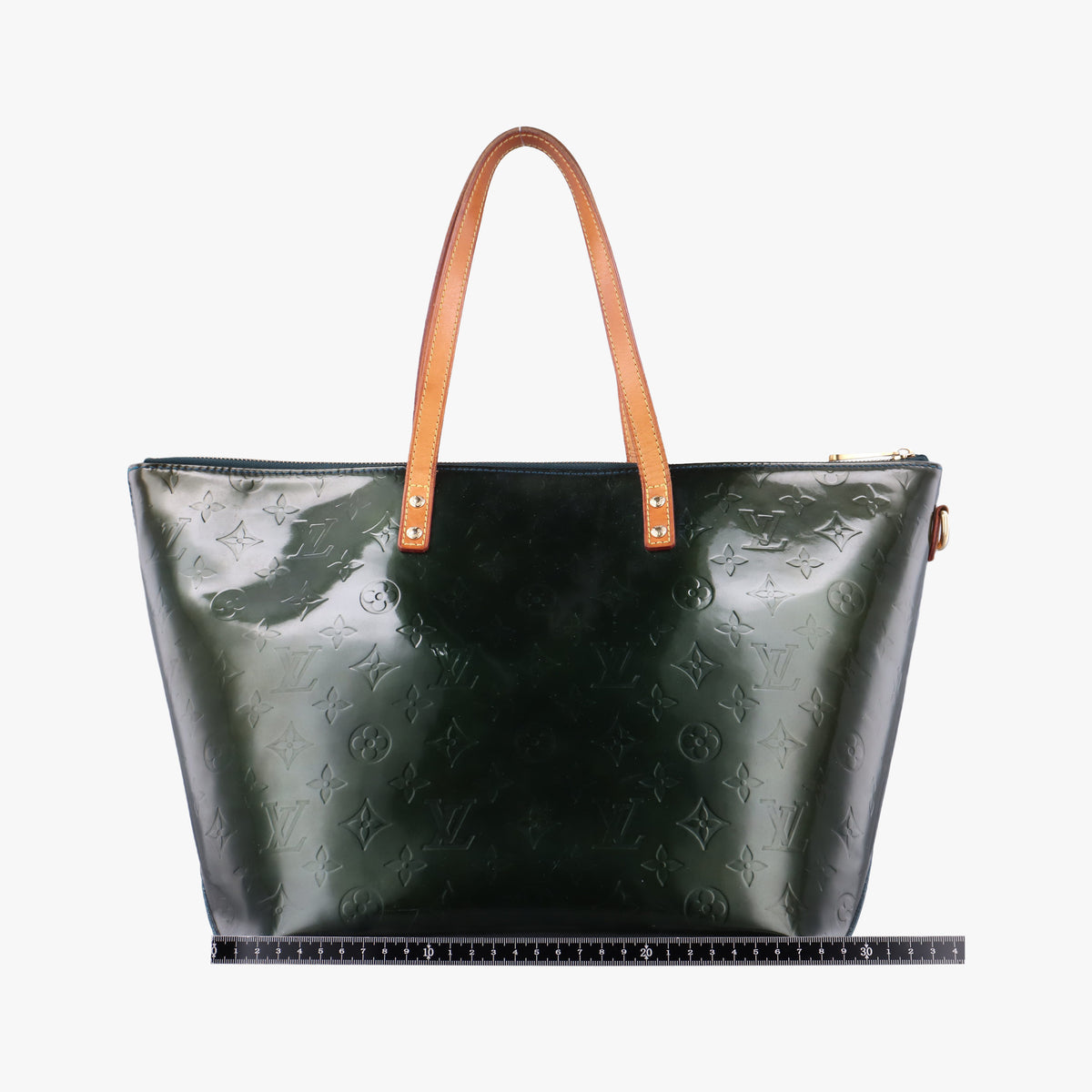 Pre-owned Louis Vuitton BellevuePM BLEU NUIT Vernis M93673 handbag | stylenewstar