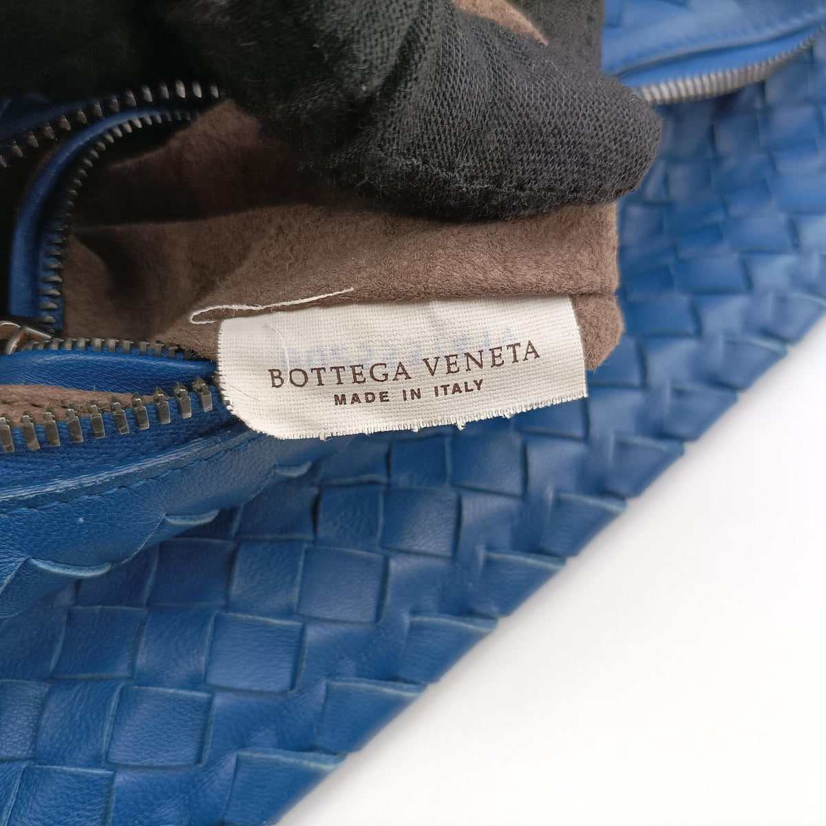 Pre-owned Bottega Veneta Intrecciato Blue lambskin  handbag | stylenewstar