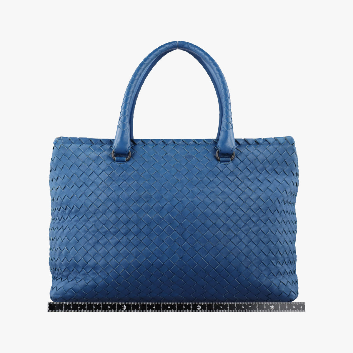 Pre-owned Bottega Veneta Intrecciato Blue lambskin  handbag | stylenewstar