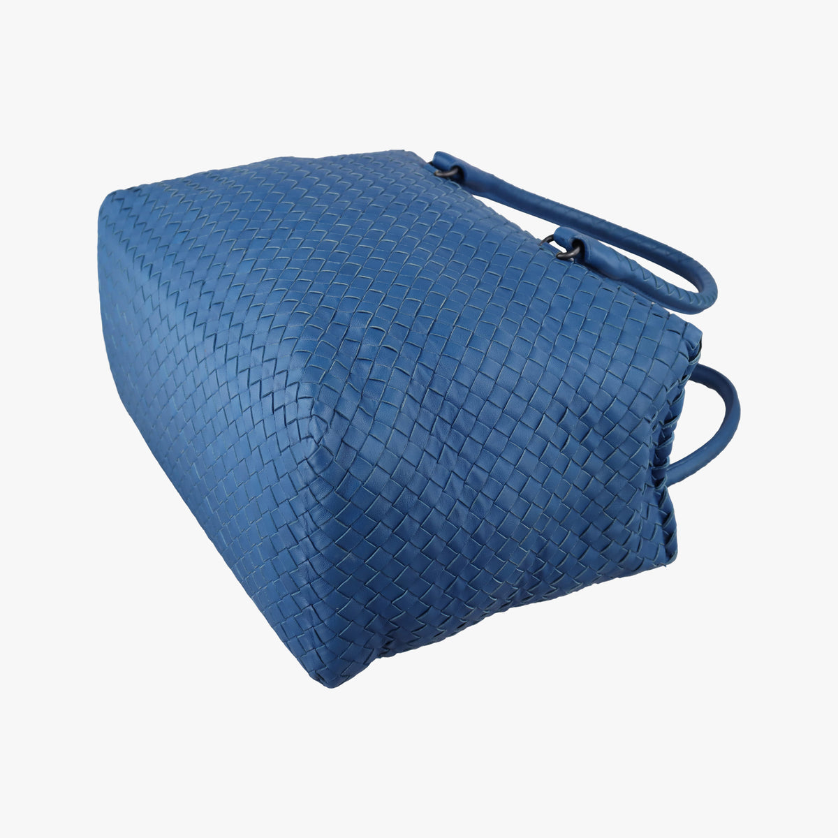 Pre-owned Bottega Veneta Intrecciato Blue lambskin  handbag | stylenewstar