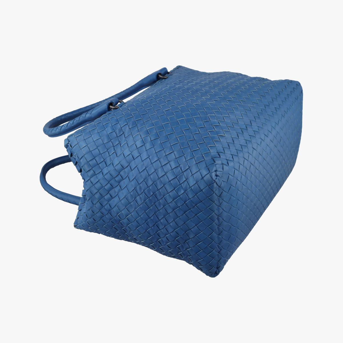 Pre-owned Bottega Veneta Intrecciato Blue lambskin  handbag | stylenewstar