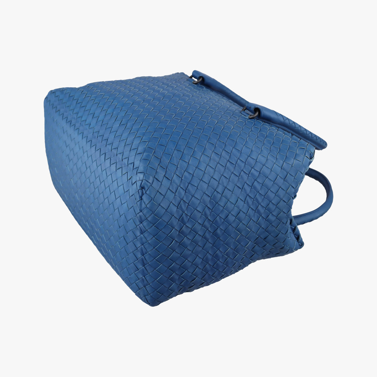 Pre-owned Bottega Veneta Intrecciato Blue lambskin  handbag | stylenewstar