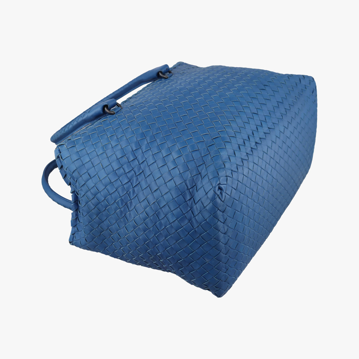 Pre-owned Bottega Veneta Intrecciato Blue lambskin  handbag | stylenewstar