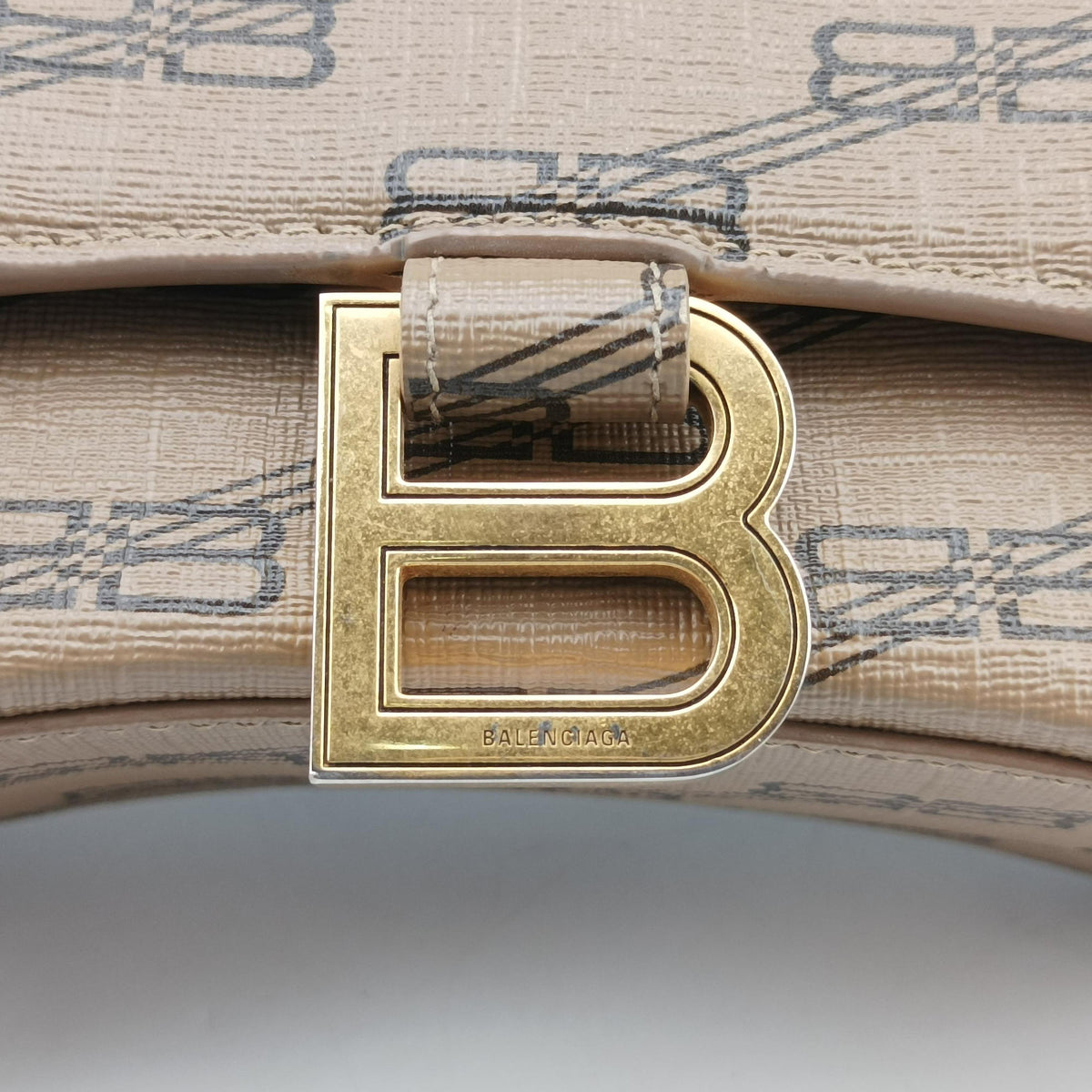 Vintage Balenciaga Hourglass XS BB monogram Brown PVCcoated canvas  shoulderbag | stylenewstar