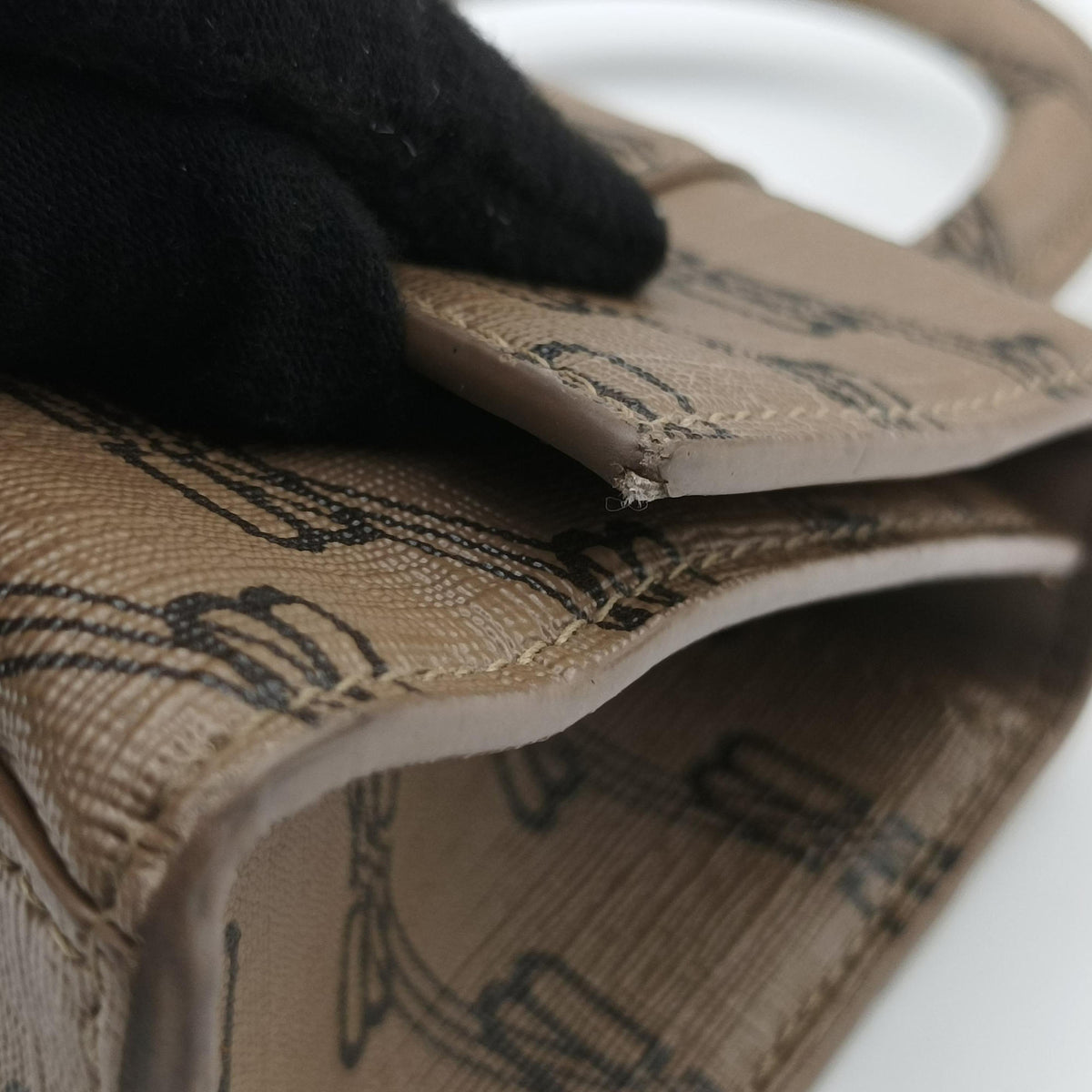 Vintage Balenciaga Hourglass XS BB monogram Brown PVCcoated canvas  shoulderbag | stylenewstar