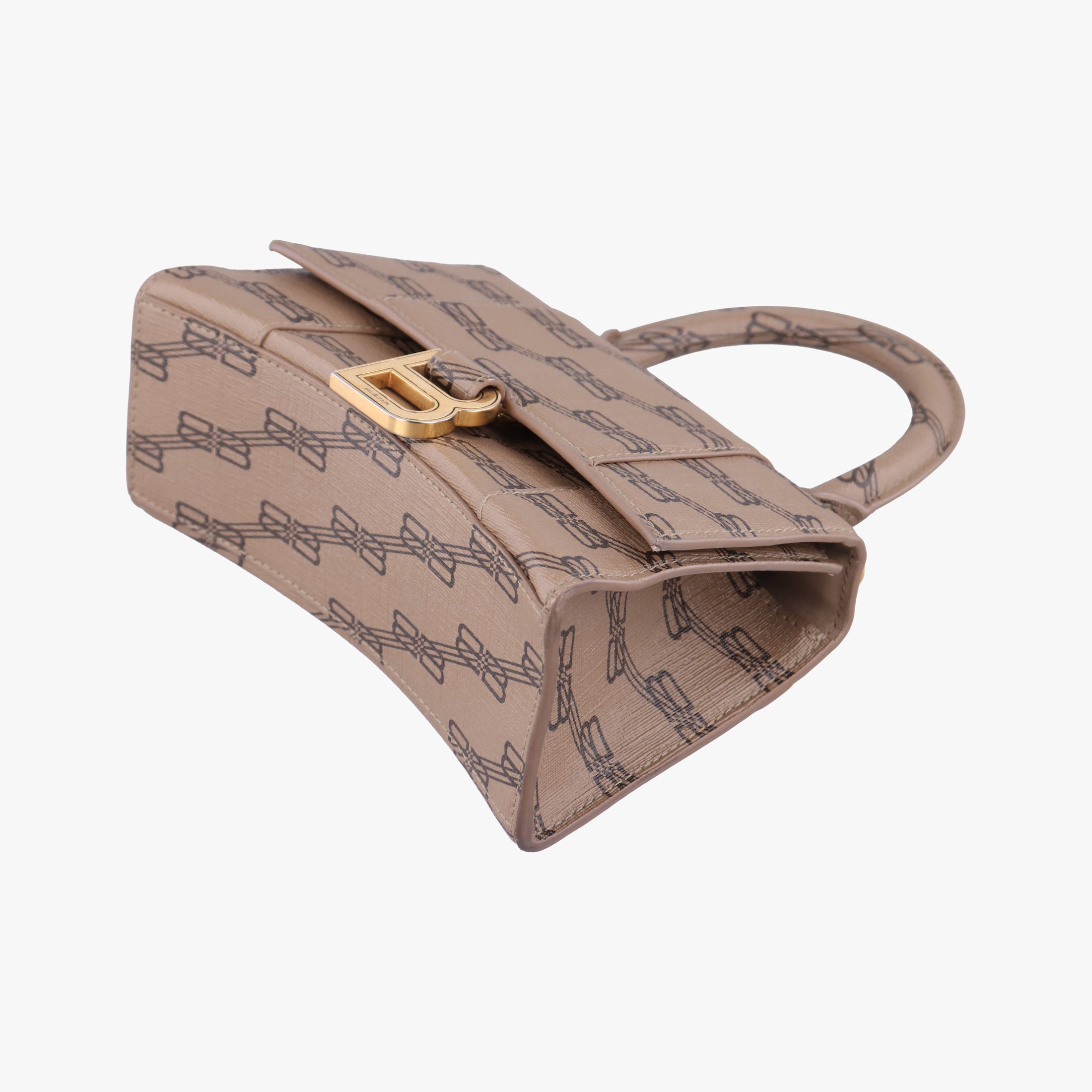 Vintage Balenciaga Hourglass XS BB monogram Brown PVCcoated canvas  shoulderbag | stylenewstar