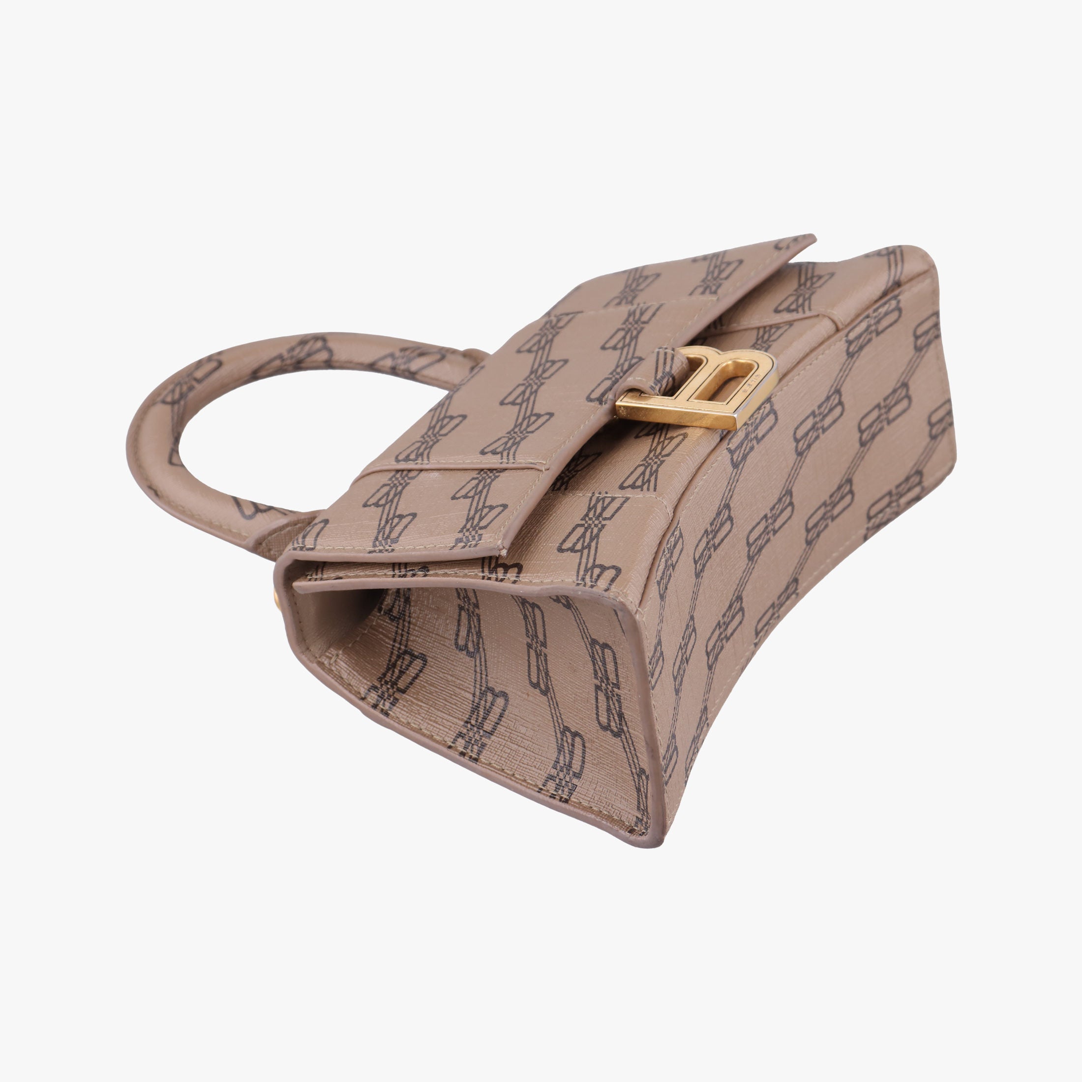 Vintage Balenciaga Hourglass XS BB monogram Brown PVCcoated canvas  shoulderbag | stylenewstar
