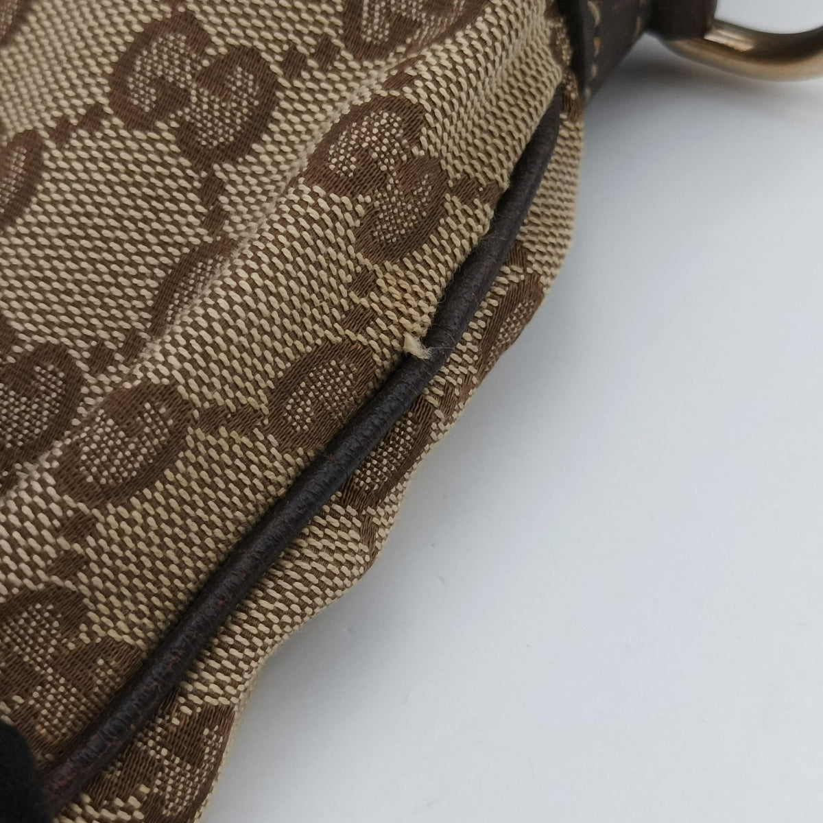 Pre-owned Gucci New Jackie Beige×Brown canvas×Leather 246907 handbag | stylenewstar