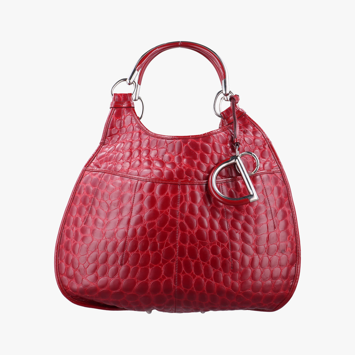 Pre-owned Christian Dior Croc Red Leather  handbag | stylenewstar
