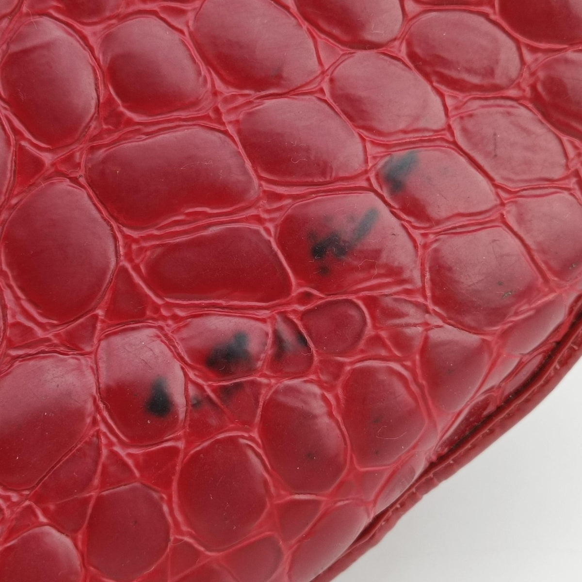 Pre-owned Christian Dior Croc Red Leather  handbag | stylenewstar
