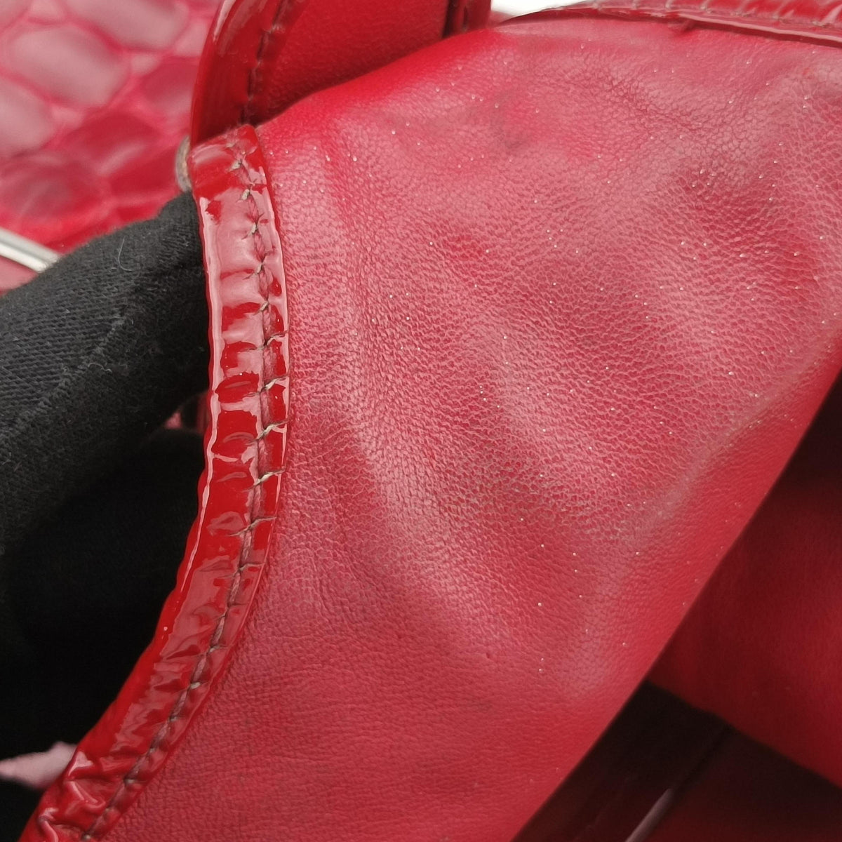 Pre-owned Christian Dior Croc Red Leather  handbag | stylenewstar