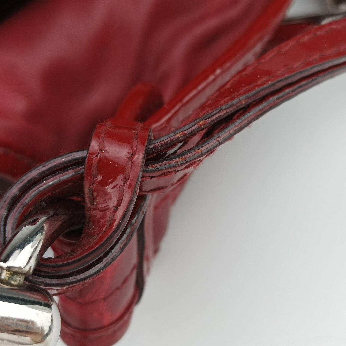Pre-owned Christian Dior Croc Red Leather  handbag | stylenewstar