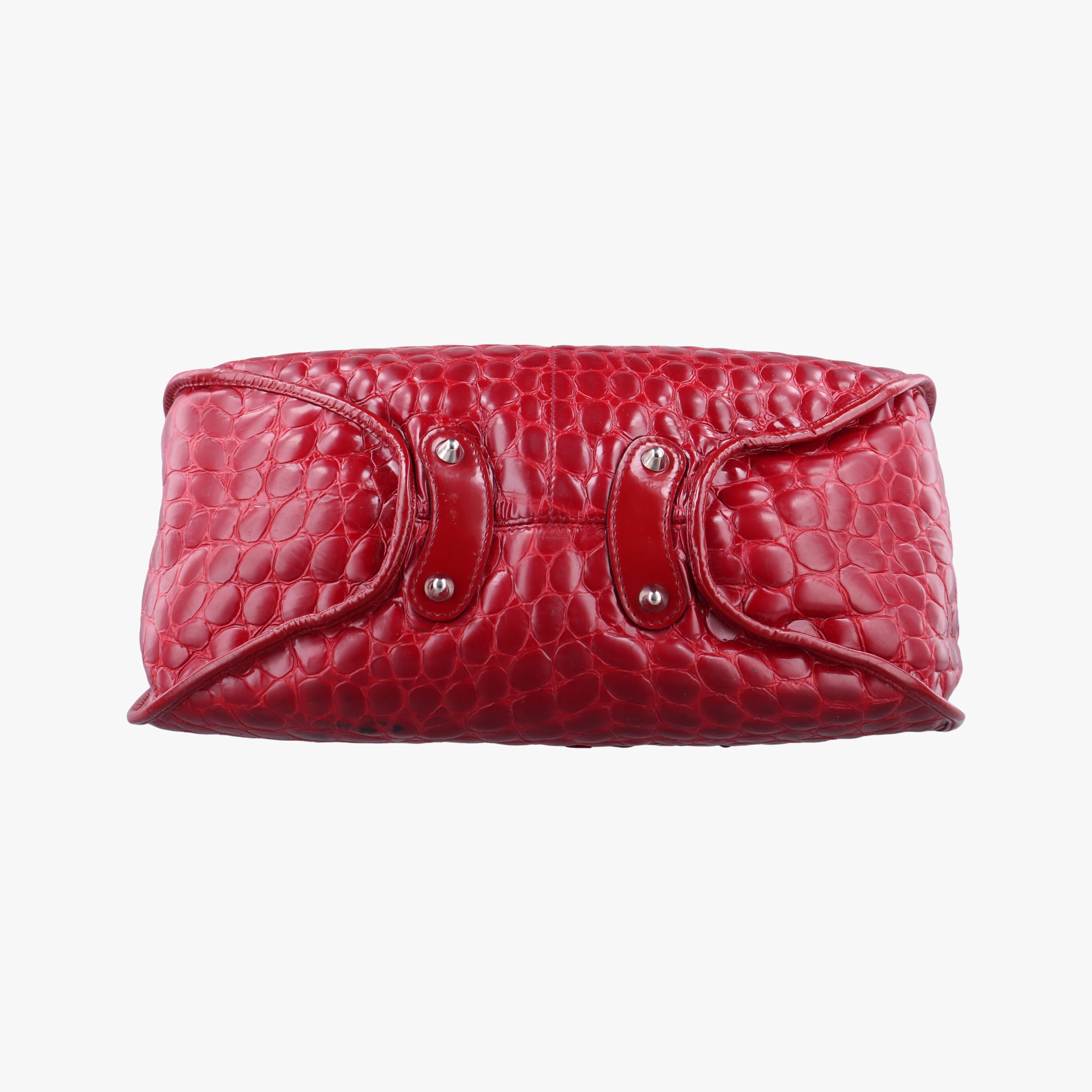 Pre-owned Christian Dior Croc Red Leather  handbag | stylenewstar