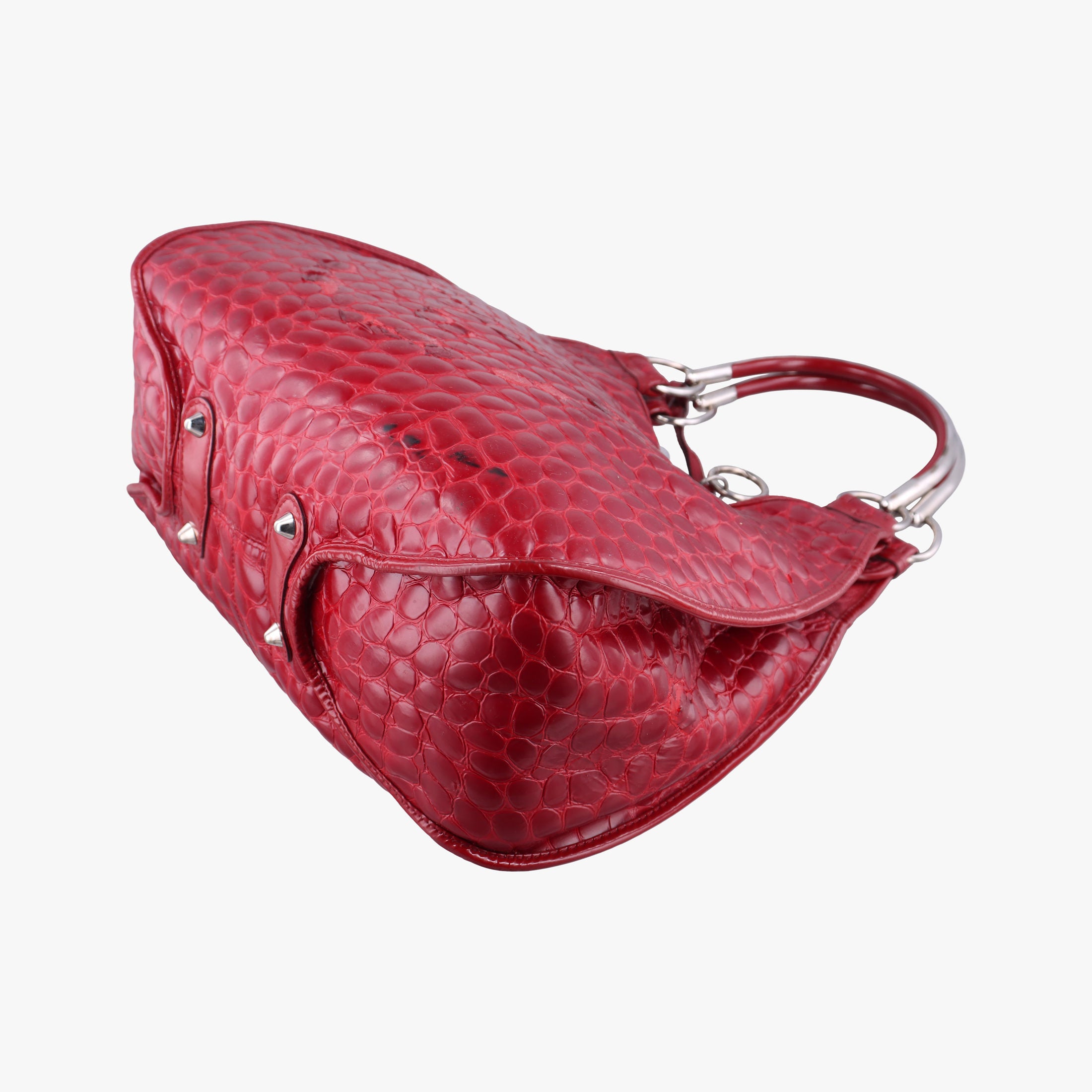 Pre-owned Christian Dior Croc Red Leather  handbag | stylenewstar