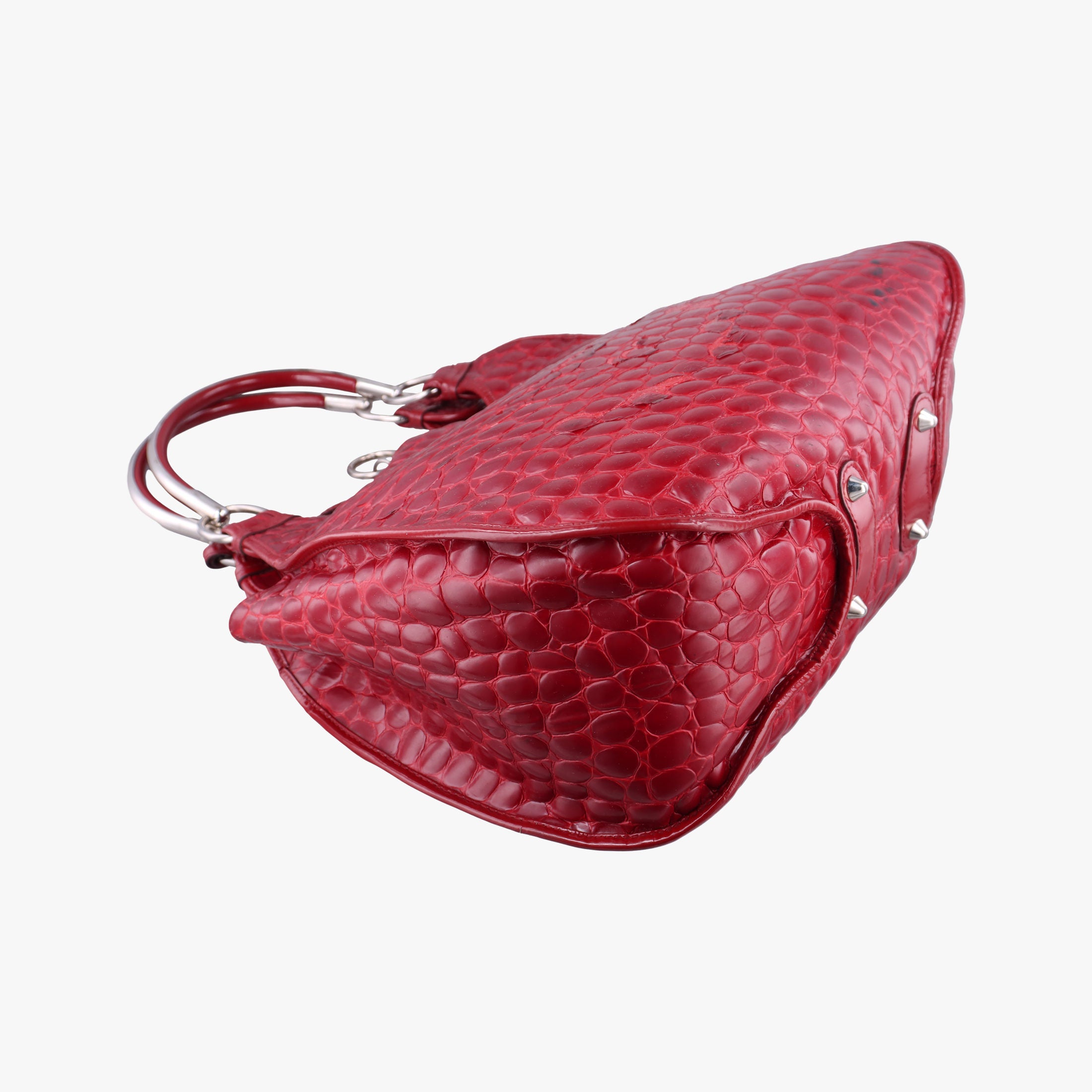 Pre-owned Christian Dior Croc Red Leather  handbag | stylenewstar