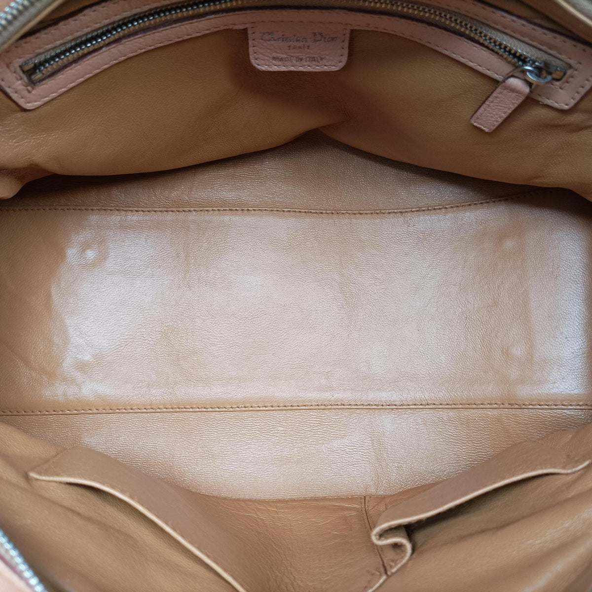 Pre-owned Christian Dior My Dior satchel beige Leather  handbag | stylenewstar