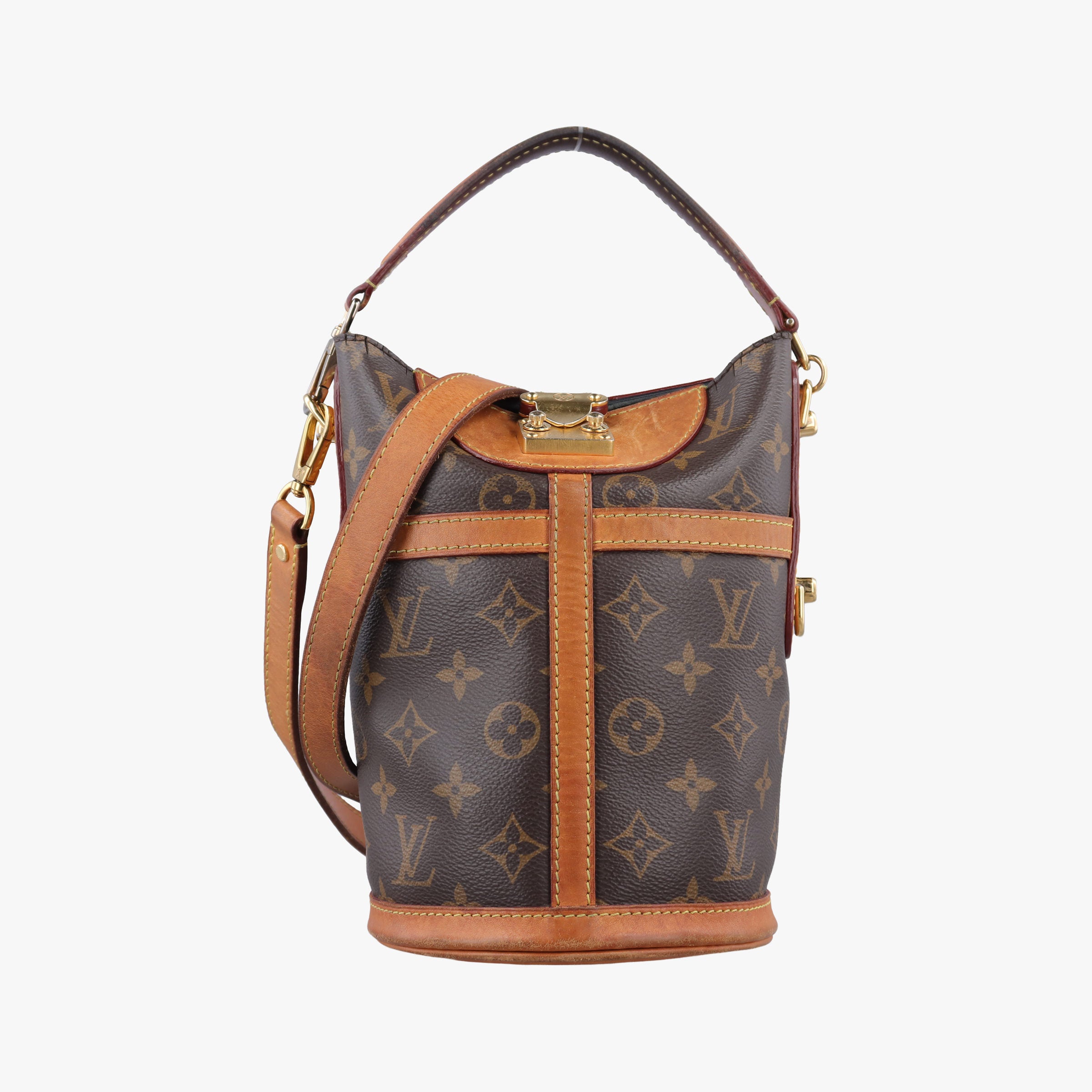 Pre-owned Louis Vuitton DUFFLE brown Monogram Canvas M43587 shoulderbag | stylenewstar