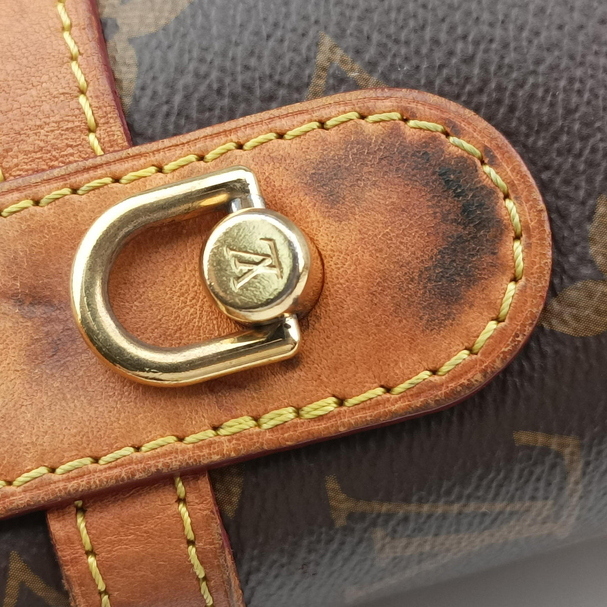 Pre-owned Louis Vuitton DUFFLE brown Monogram Canvas M43587 shoulderbag | stylenewstar
