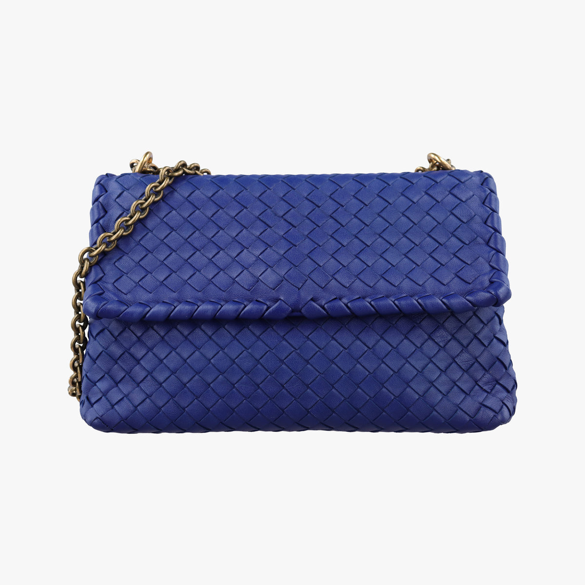 Secondhand Bottega Veneta Intrecciato Olimpia Blue lambskin  shoulderbag | stylenewstar