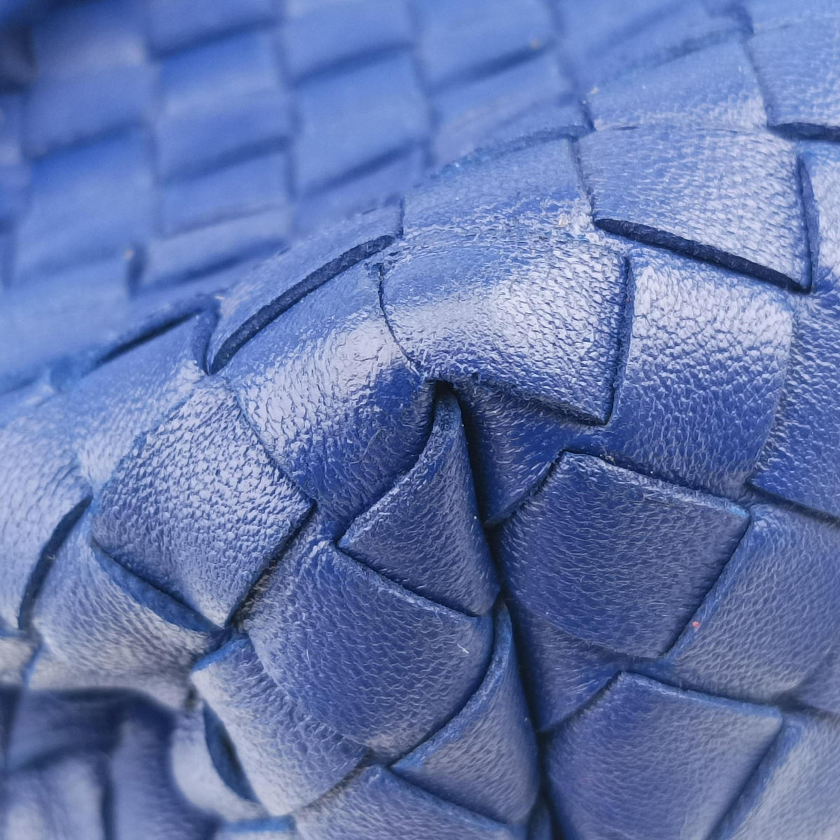 Secondhand Bottega Veneta Intrecciato Olimpia Blue lambskin  shoulderbag | stylenewstar