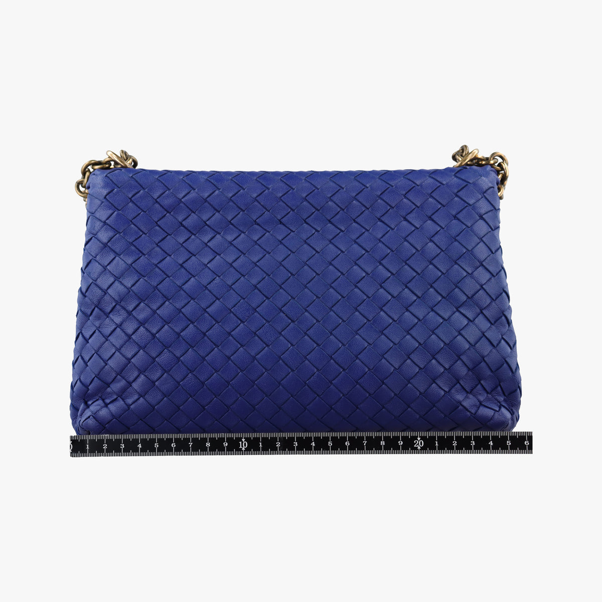 Secondhand Bottega Veneta Intrecciato Olimpia Blue lambskin  shoulderbag | stylenewstar