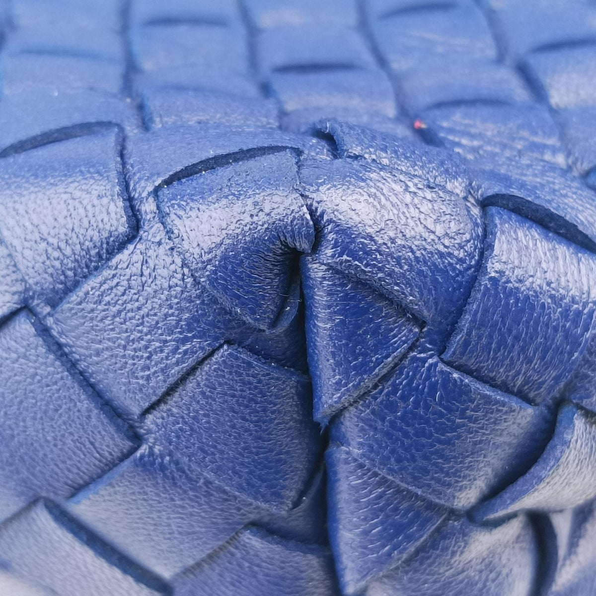 Secondhand Bottega Veneta Intrecciato Olimpia Blue lambskin  shoulderbag | stylenewstar