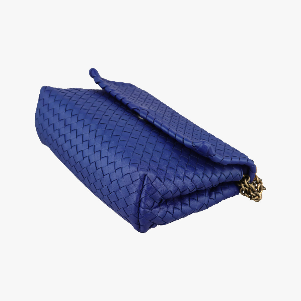 Secondhand Bottega Veneta Intrecciato Olimpia Blue lambskin  shoulderbag | stylenewstar