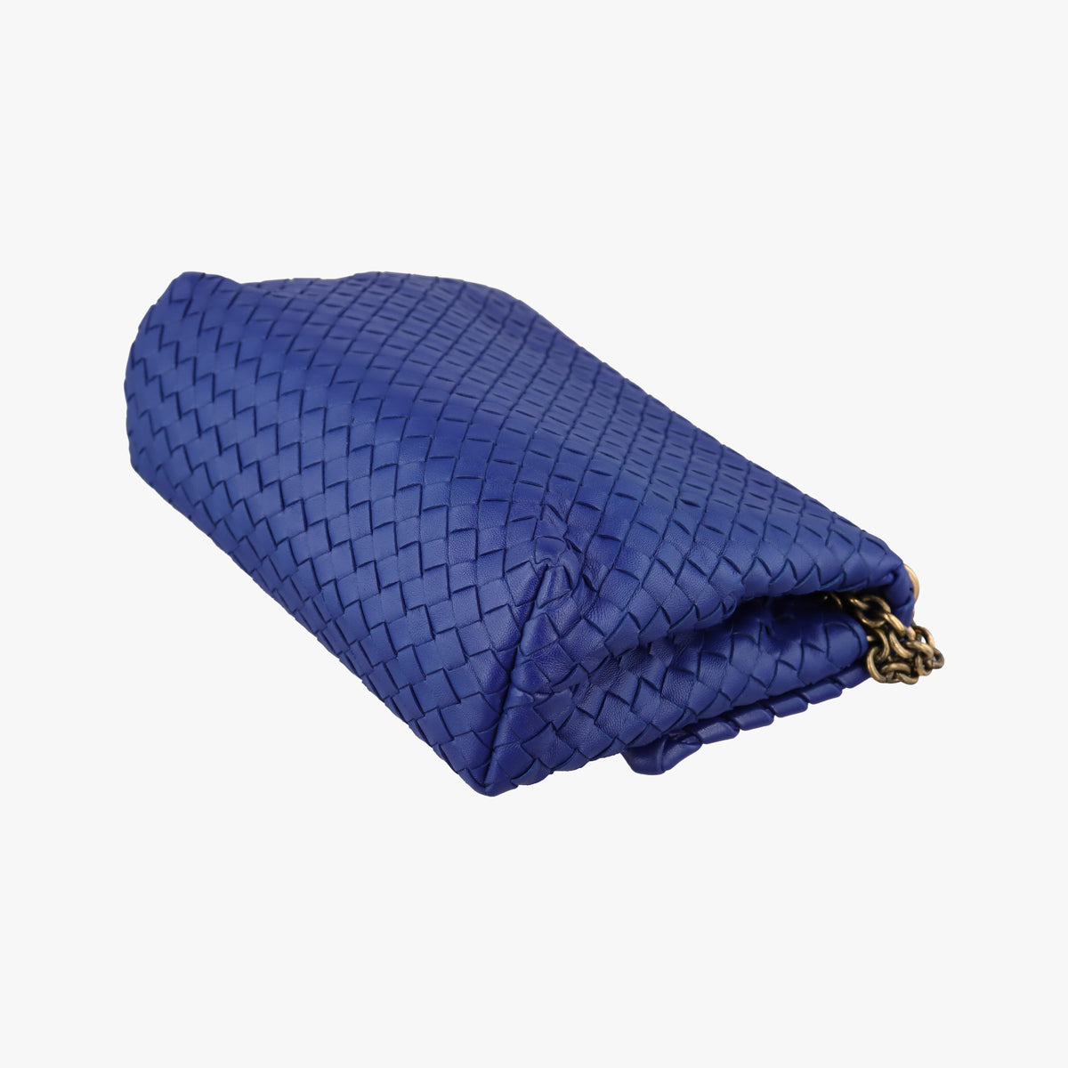 Secondhand Bottega Veneta Intrecciato Olimpia Blue lambskin  shoulderbag | stylenewstar