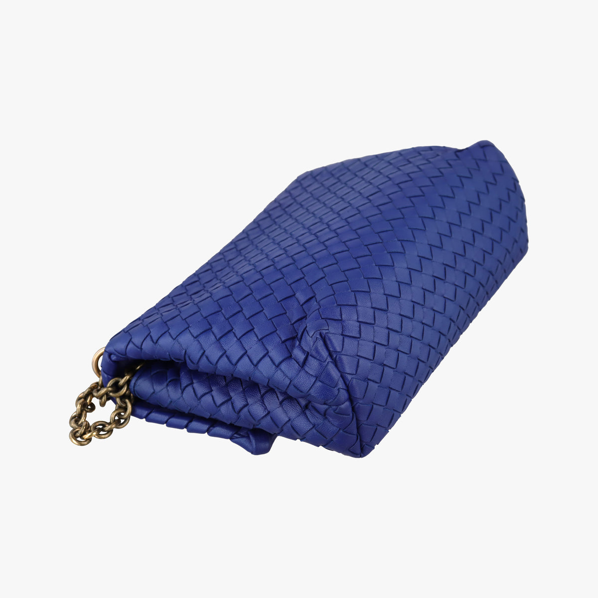Secondhand Bottega Veneta Intrecciato Olimpia Blue lambskin  shoulderbag | stylenewstar