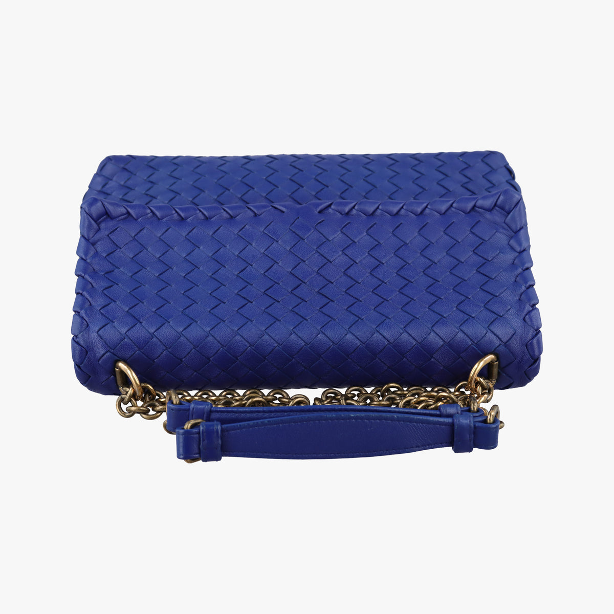 Secondhand Bottega Veneta Intrecciato Olimpia Blue lambskin  shoulderbag | stylenewstar