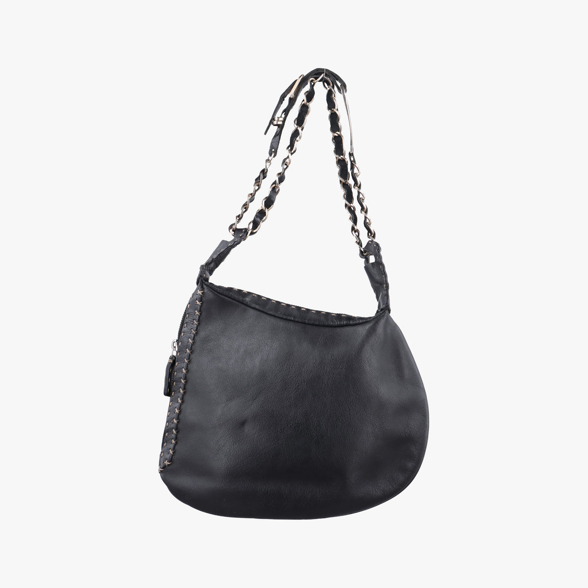 Pre-owned Fendi hobo Black Leather 268749 shoulderbag | stylenewstar