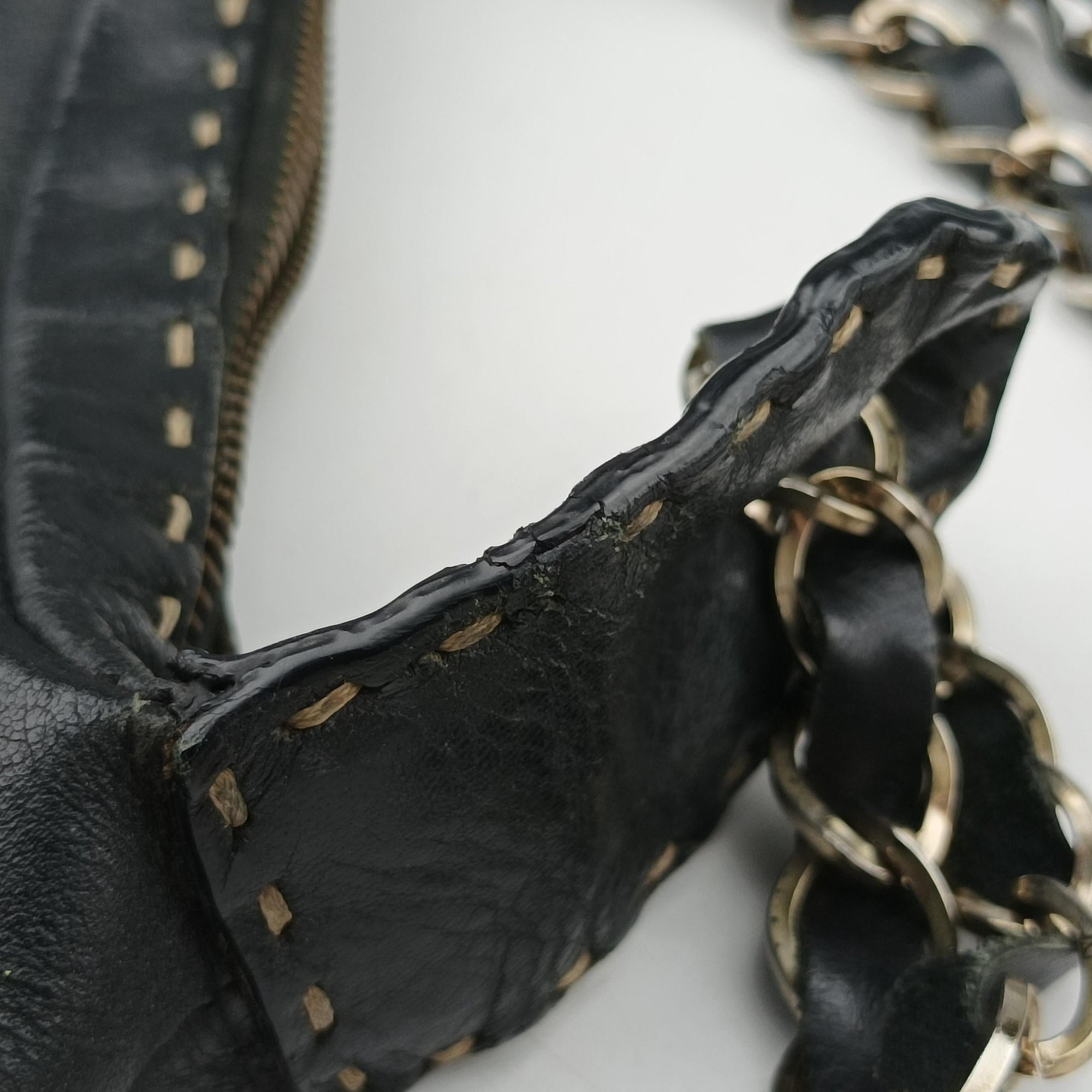 Pre-owned Fendi hobo Black Leather 268749 shoulderbag | stylenewstar