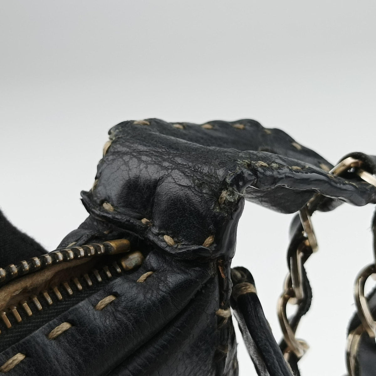Pre-owned Fendi hobo Black Leather 268749 shoulderbag | stylenewstar
