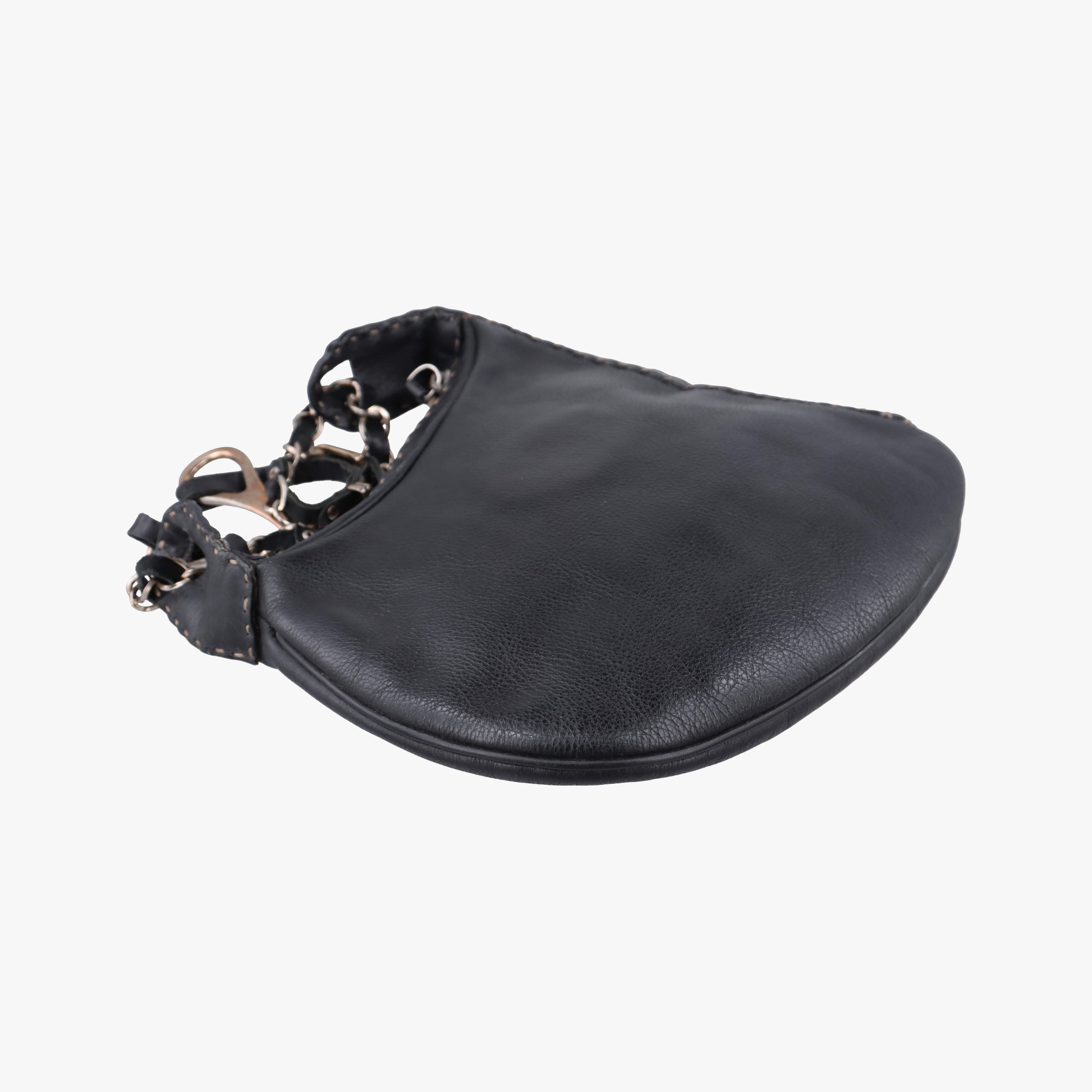 Pre-owned Fendi hobo Black Leather 268749 shoulderbag | stylenewstar
