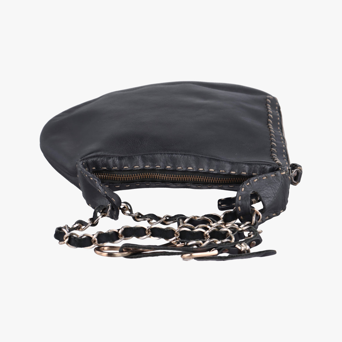 Pre-owned Fendi hobo Black Leather 268749 shoulderbag | stylenewstar