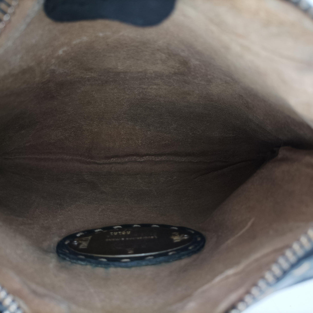 Pre-owned Fendi hobo Black Leather 268749 shoulderbag | stylenewstar