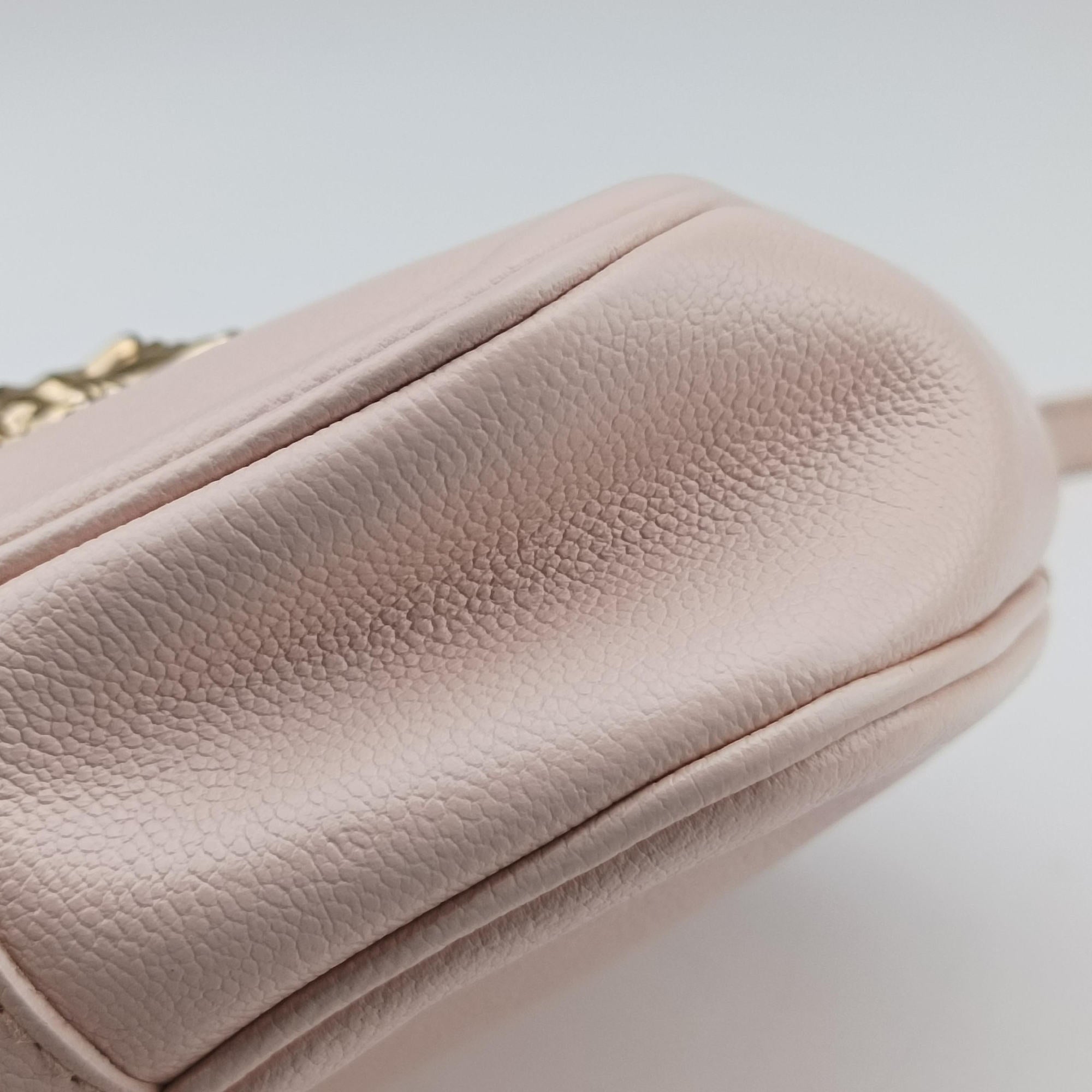 Pre-owned VERSACE La Medusa Pink Leather  shoulderbag | stylenewstar