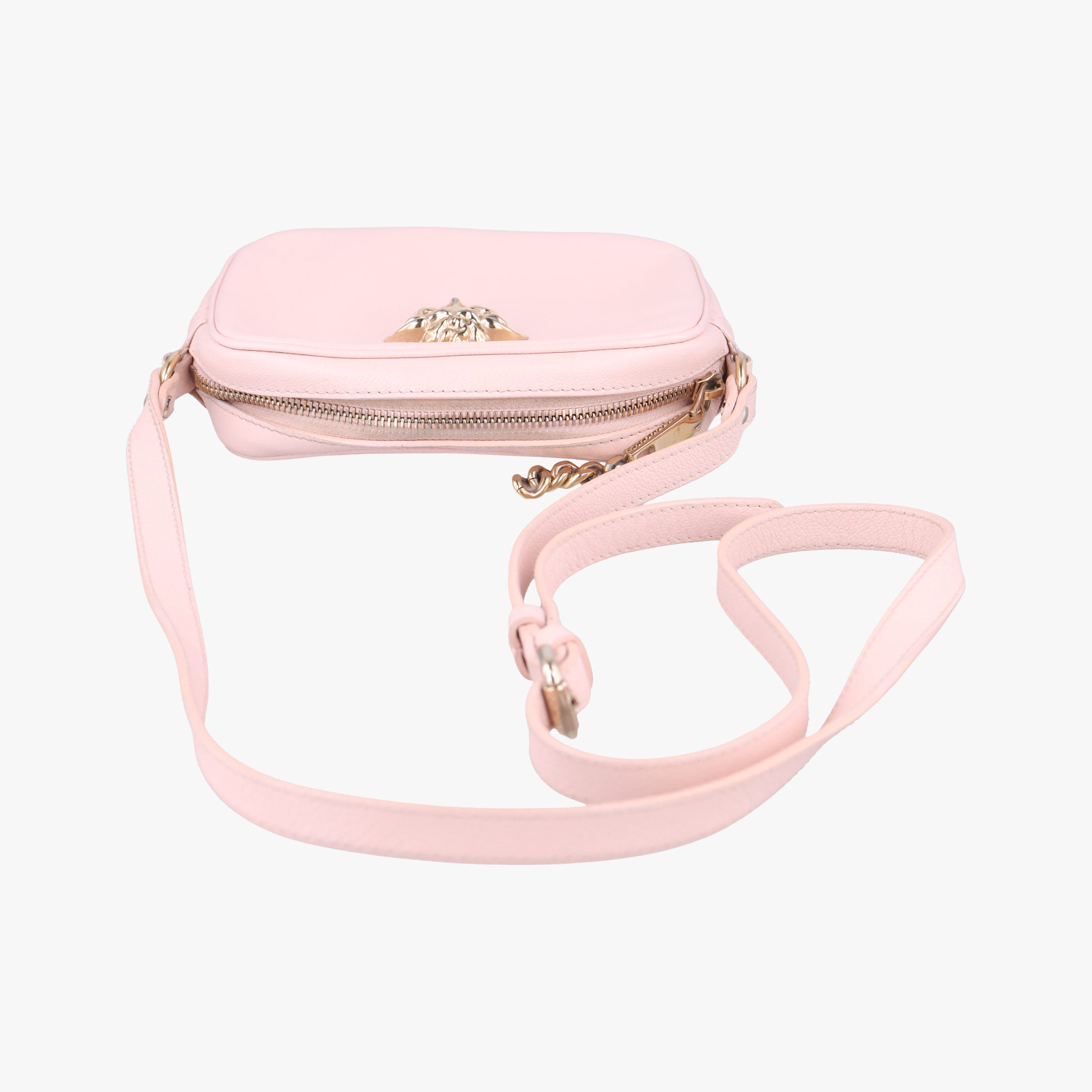 Pre-owned VERSACE La Medusa Pink Leather  shoulderbag | stylenewstar
